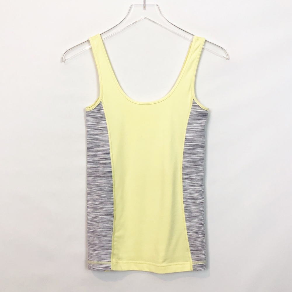 Lululemon Yellow and Gray Space Dye Scoop Tank 6